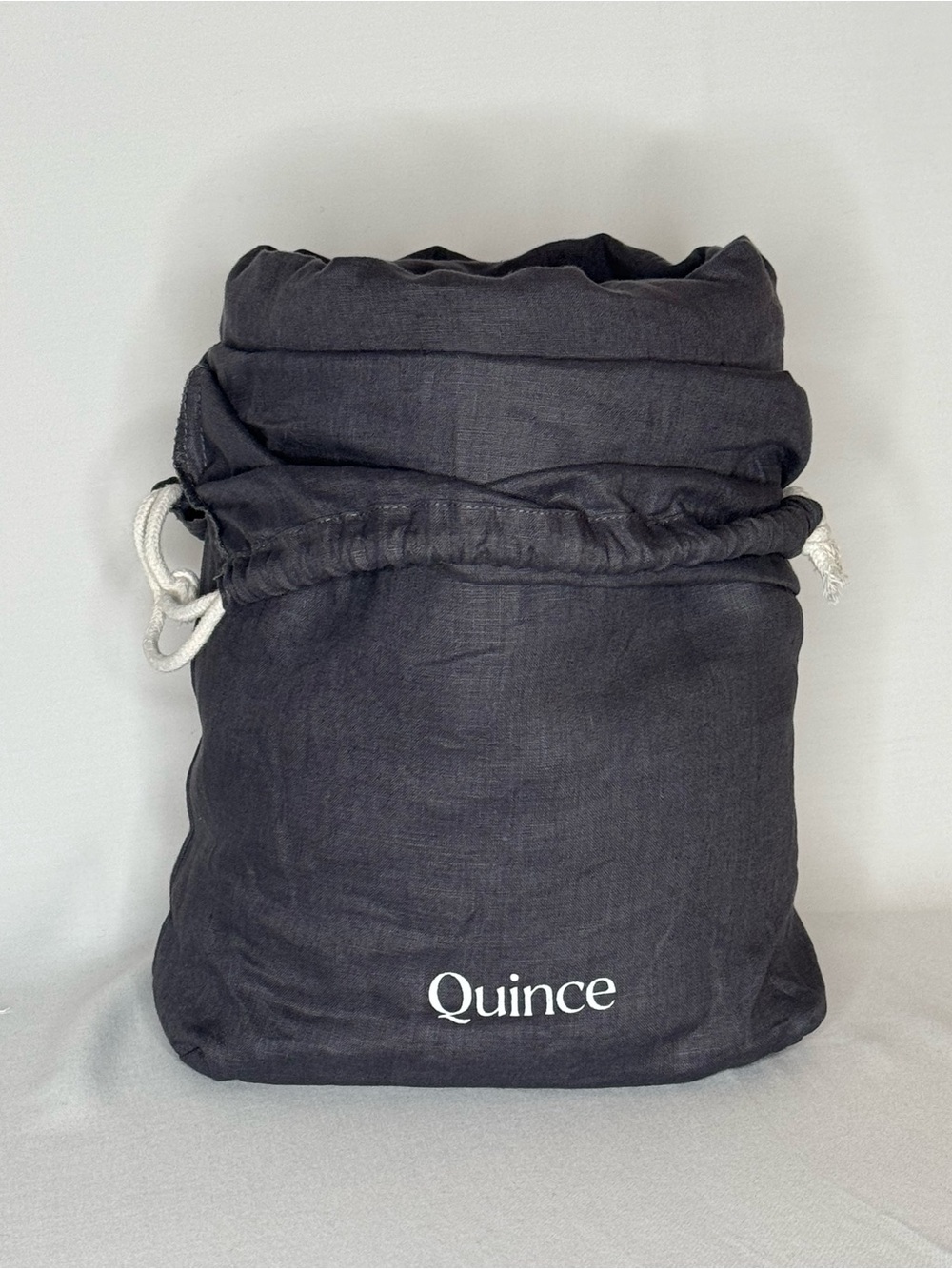 Quince European Linen Duvet Cover Queen Charcoal Gray 100% Linen - Picture 4 of 8